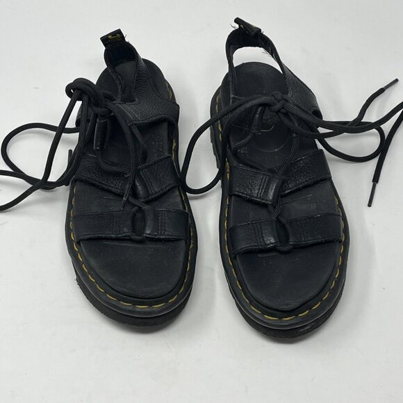 Women's Black Platform Sandals - Picture 4 of 10